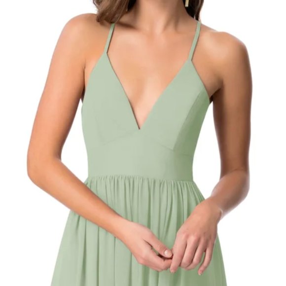 AZAZIE AAIDA bridesmaid dress - Dusty Sage - Picture 3 of 6